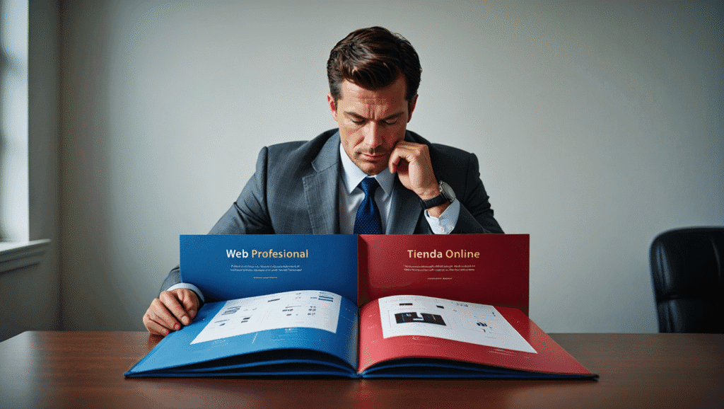 web profesional vs tienda online